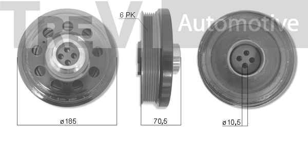 TREVI AUTOMOTIVE skriemulys, alkūninis velenas PC1274